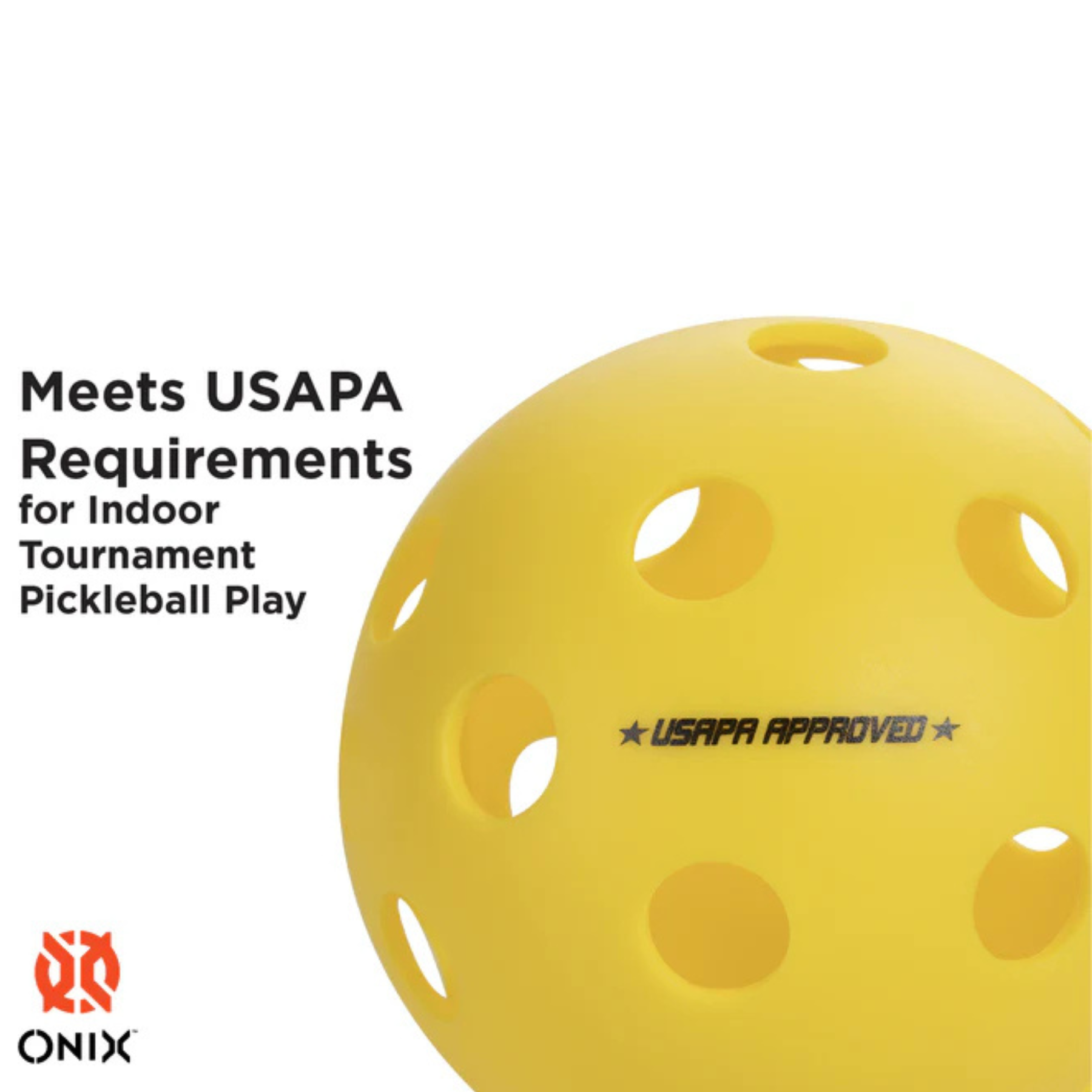 Onix Fuse Indoor Pickleballs 3 Pack - Yellow