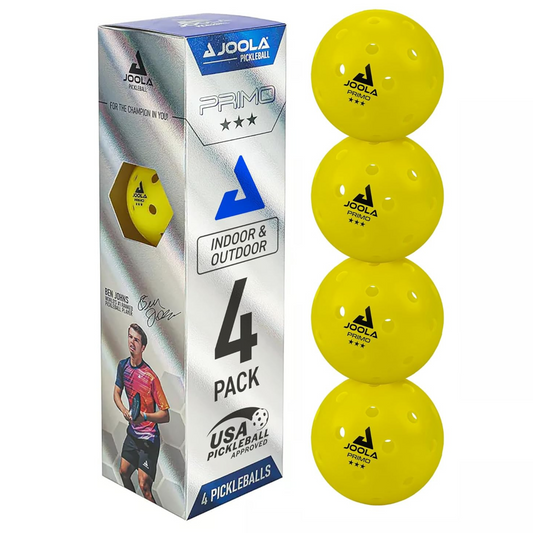 Joola Plastic Primo Outdoor Pickleballs 4 Pack - Yellow
