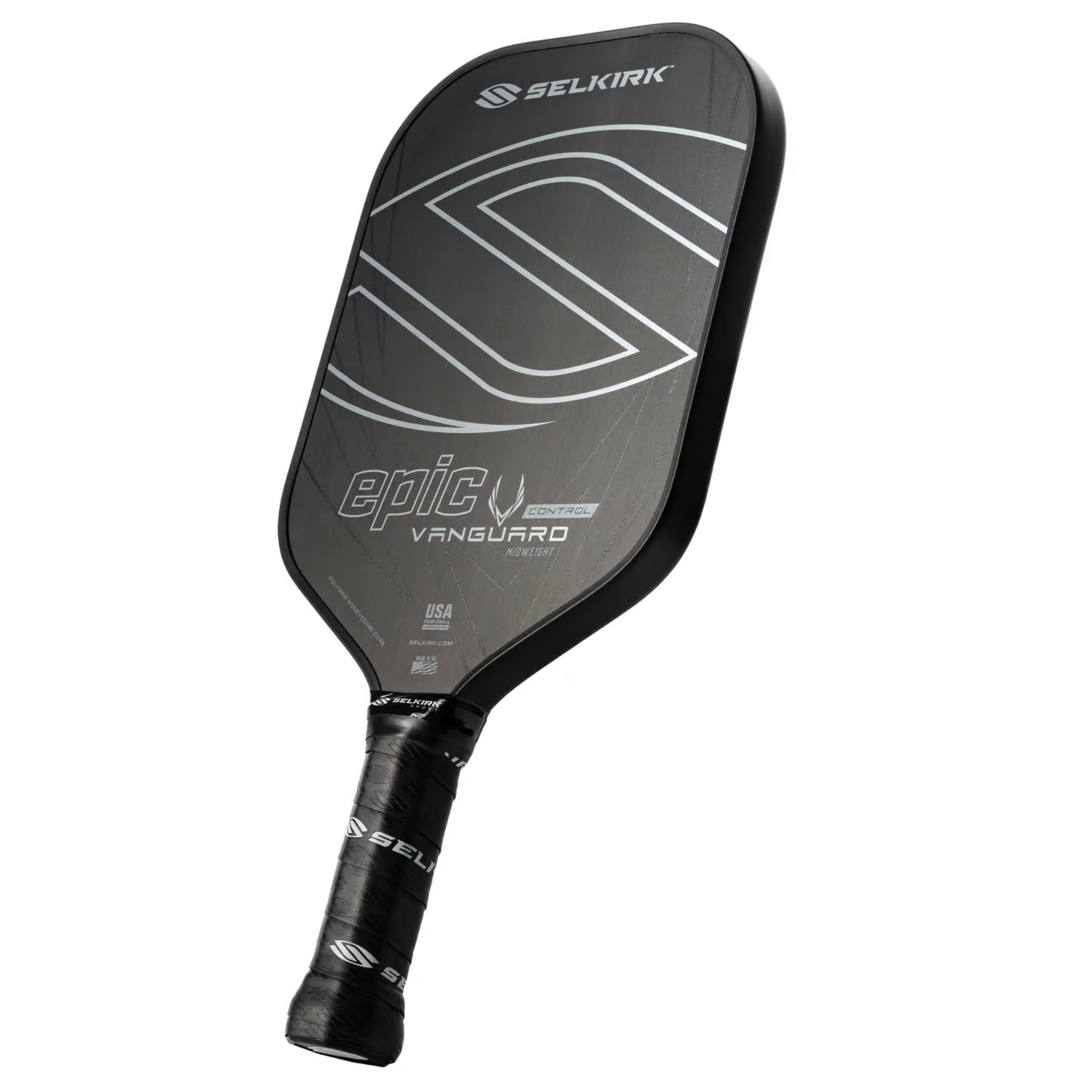 Selkirk Vanguard Control Epic Midweight Raw Carbon Pickleball Paddle