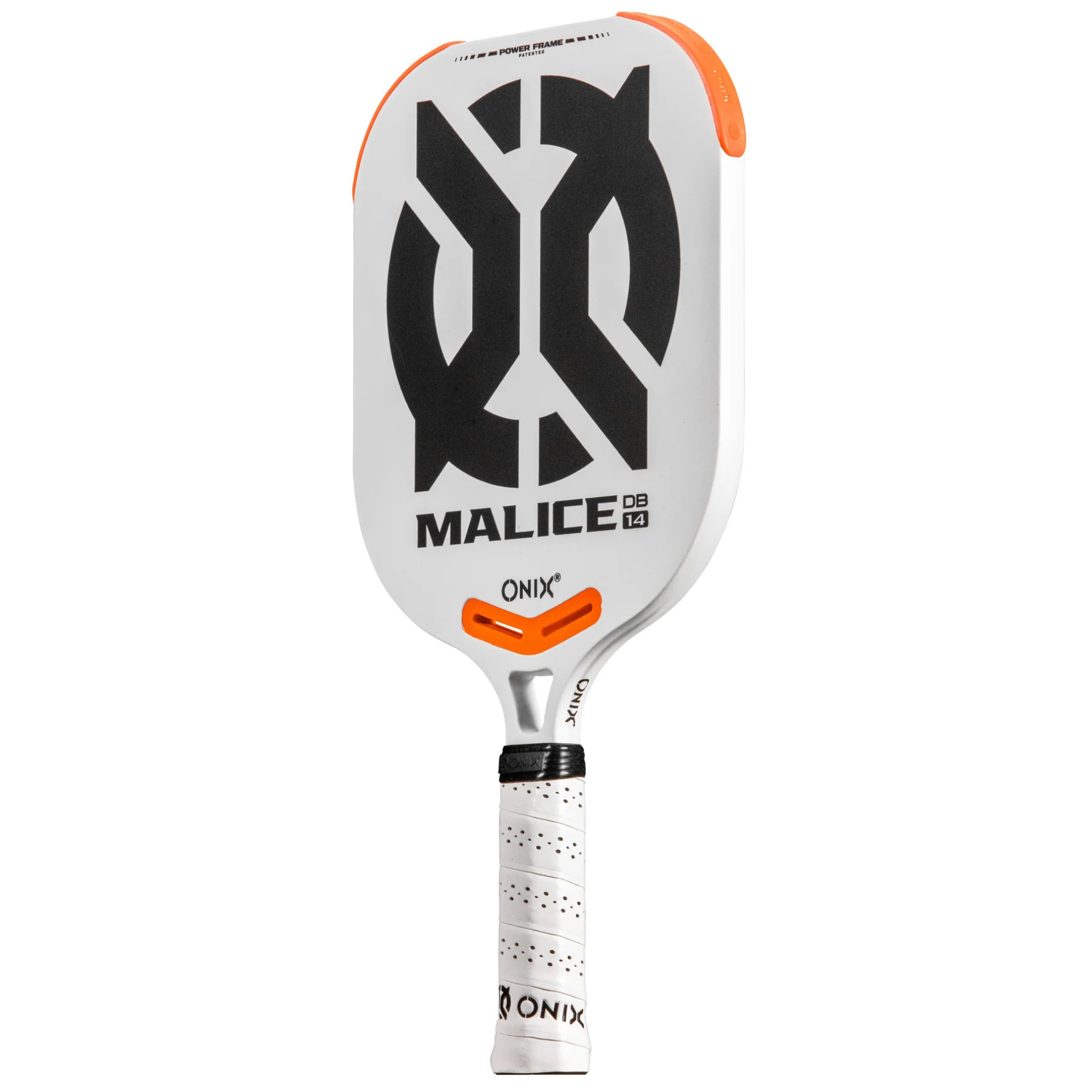 Onix Malice DB Open Throat Control 14mm Pickleball Paddle - White