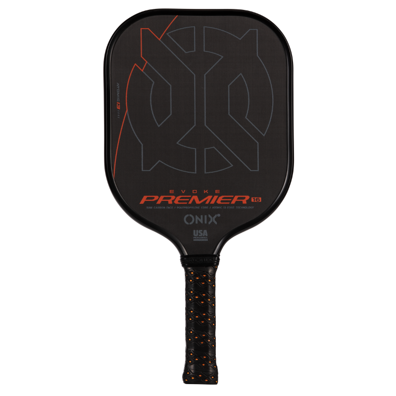 Onix Evoke Premier Pro Raw Carbon Fiber Pickleball Paddle - Black 16mm