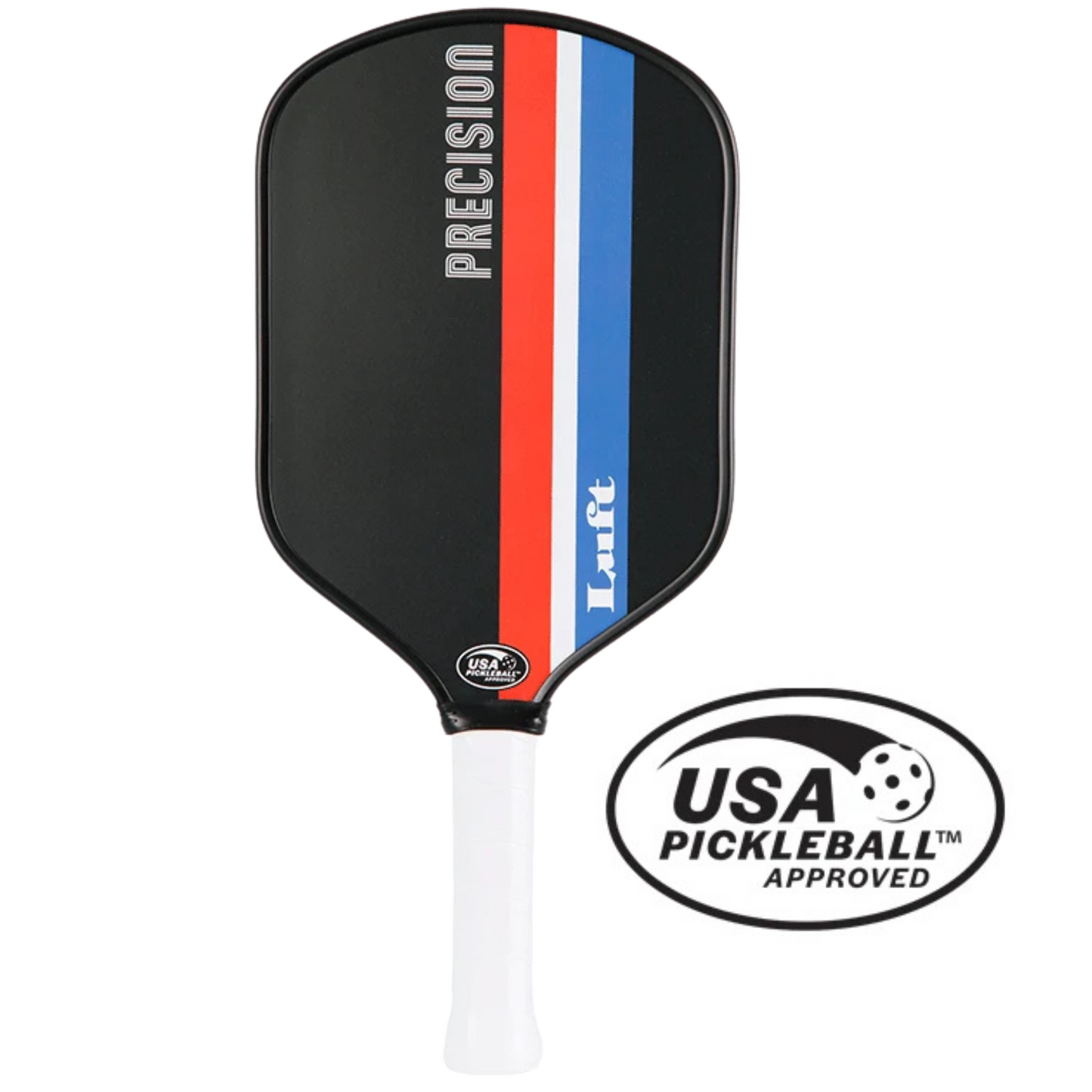 Luft Precision Pickleball Paddle - Black/Red/Blue/White