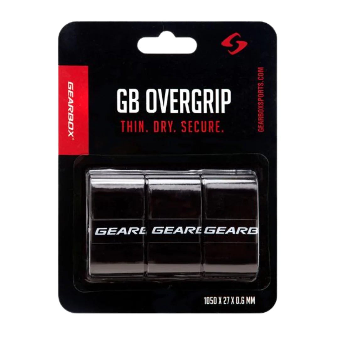 Gearbox Paddle Overgrip 3 pack - Black
