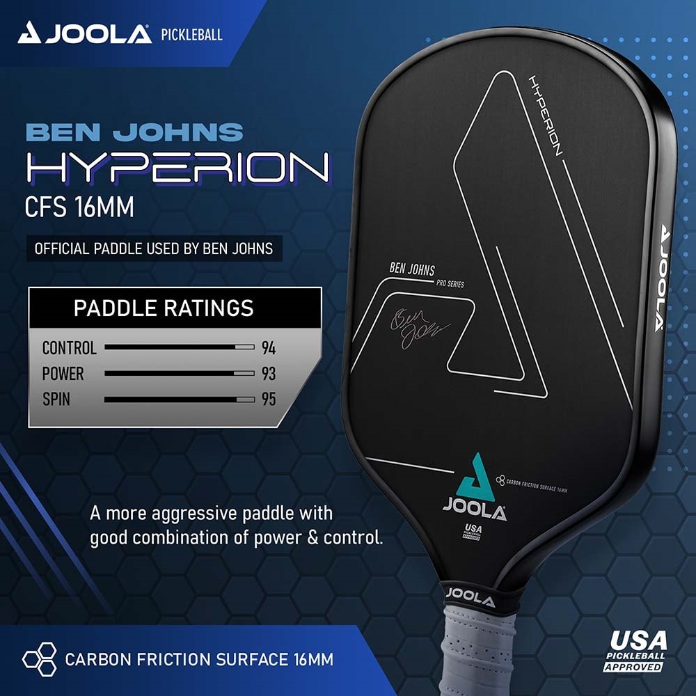 Joola Ben Johns Hyperion CFS 16mm Pickleball Paddle