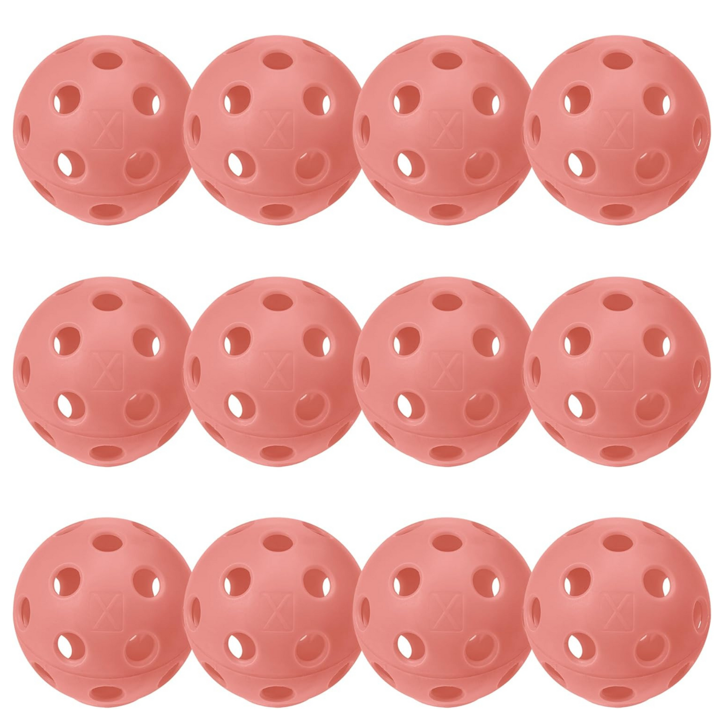 Franklin X-26 Indoor Pickleballs 100 Pack Box - Coral Orange