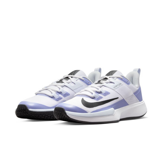 Nike Court Vapor Lite Women's Hard Court Tennis Shoes - Light Thistle Grey White
