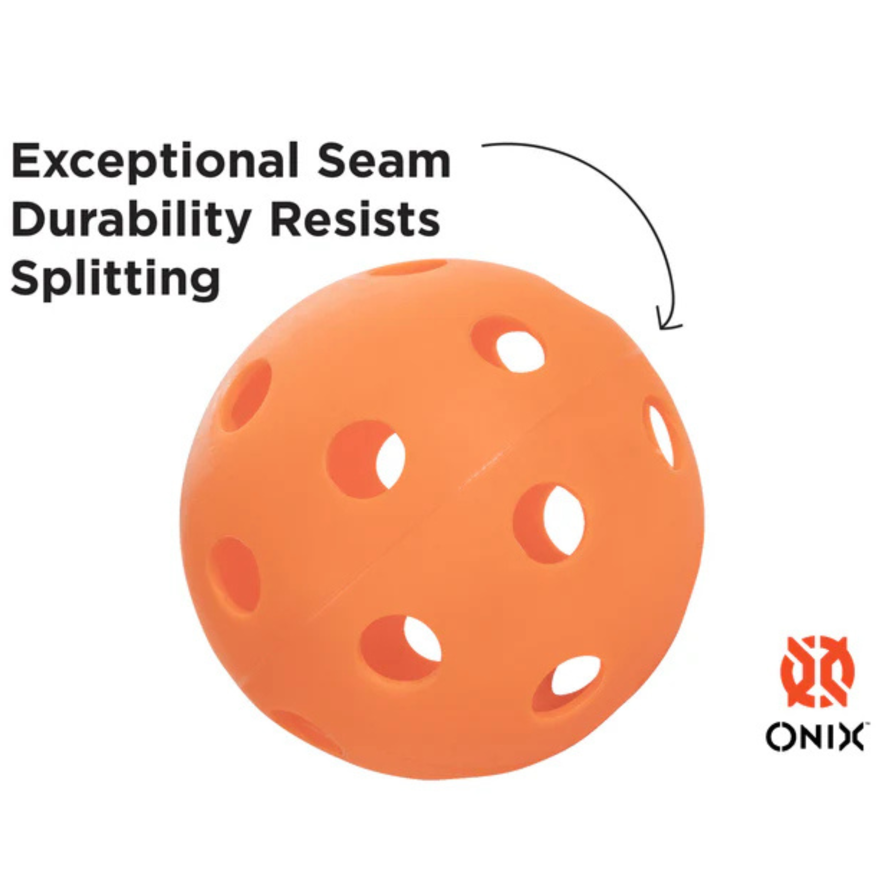 Onix Fuse Indoor Single Pickleball - Orange