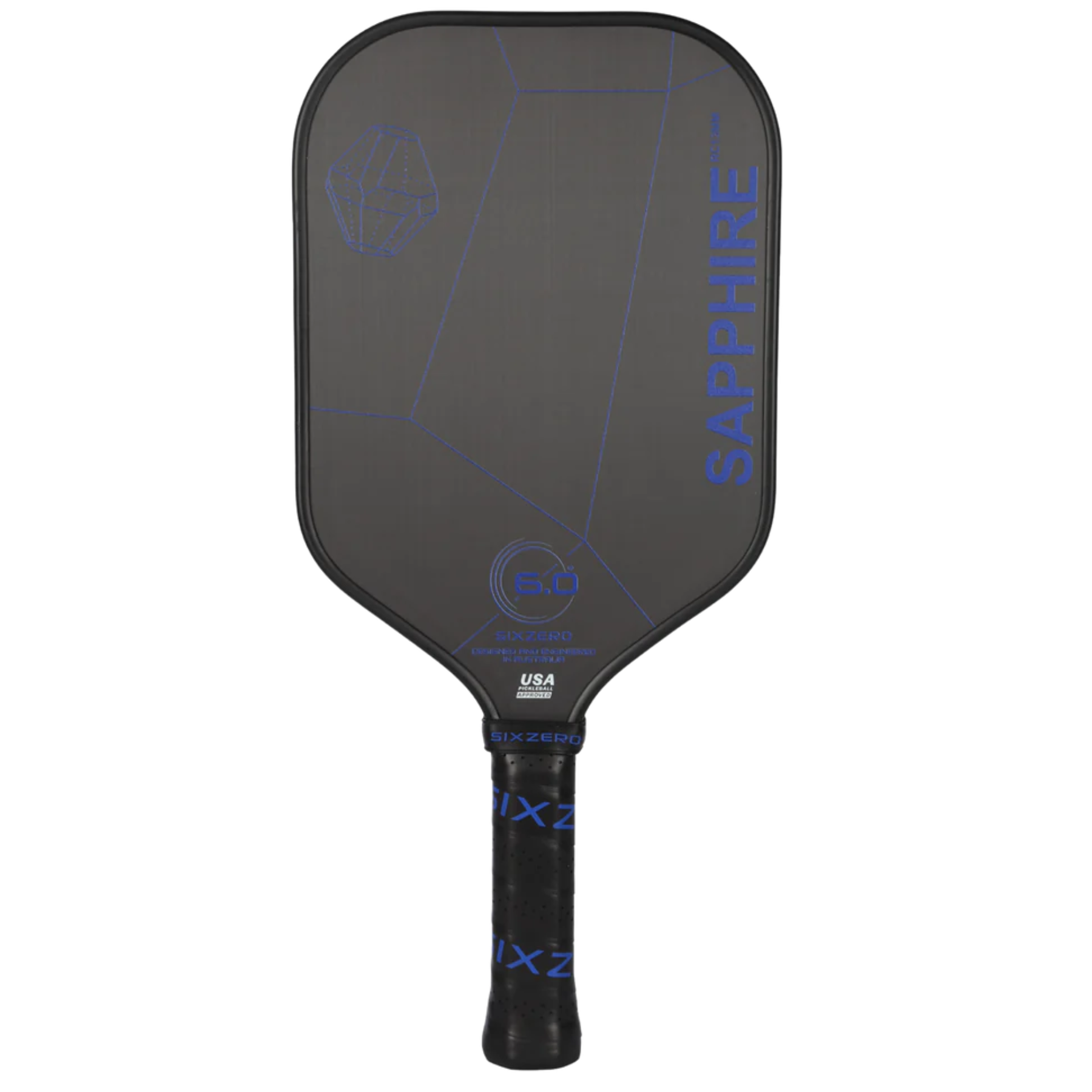 Six Zero Sapphire 2024 13MM Pickleball Paddle - Blue