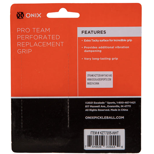 Onix Pro Team Perforated Replacement Grip - White
