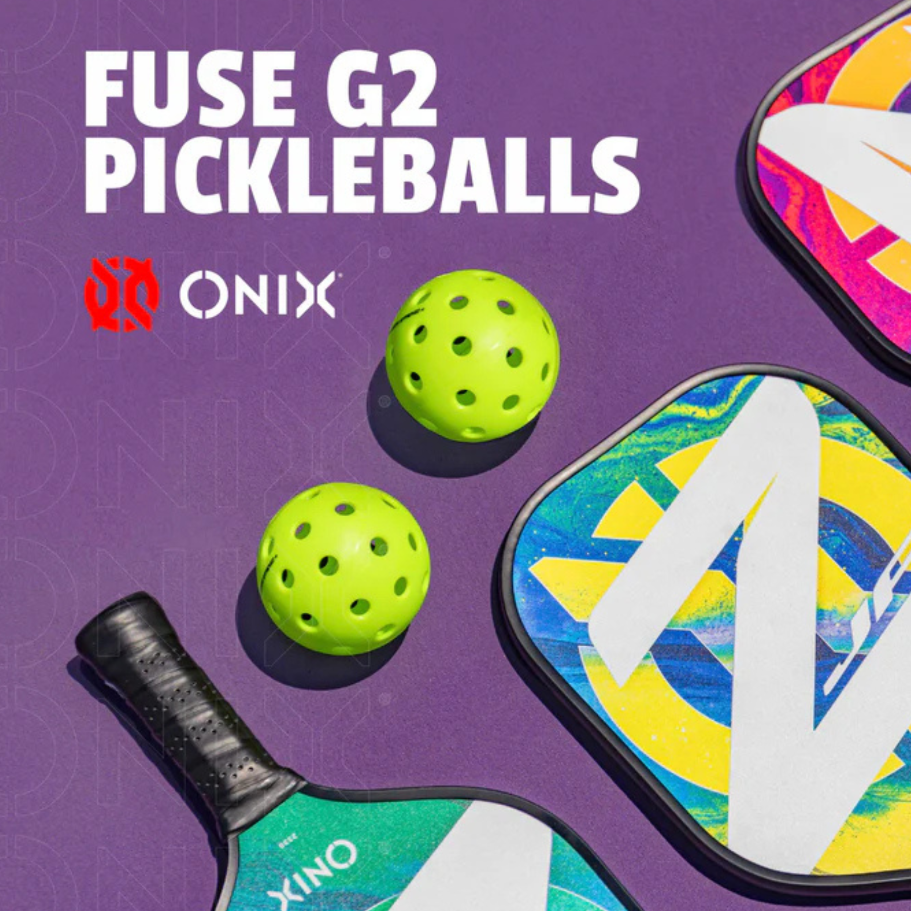 Onix Fuse G2 Outdoor 100 Pack Pickleballs - Yellow