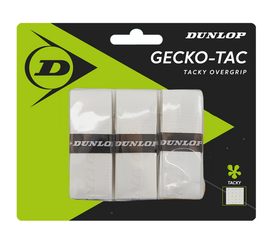 Dunlop Gecko Tac Tacky Overgrip 3 Pack - White