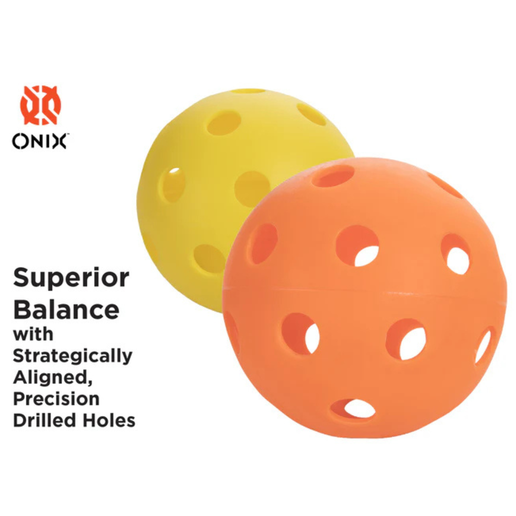 Onix Fuse Indoor 3 Pack Pickleballs - Orange