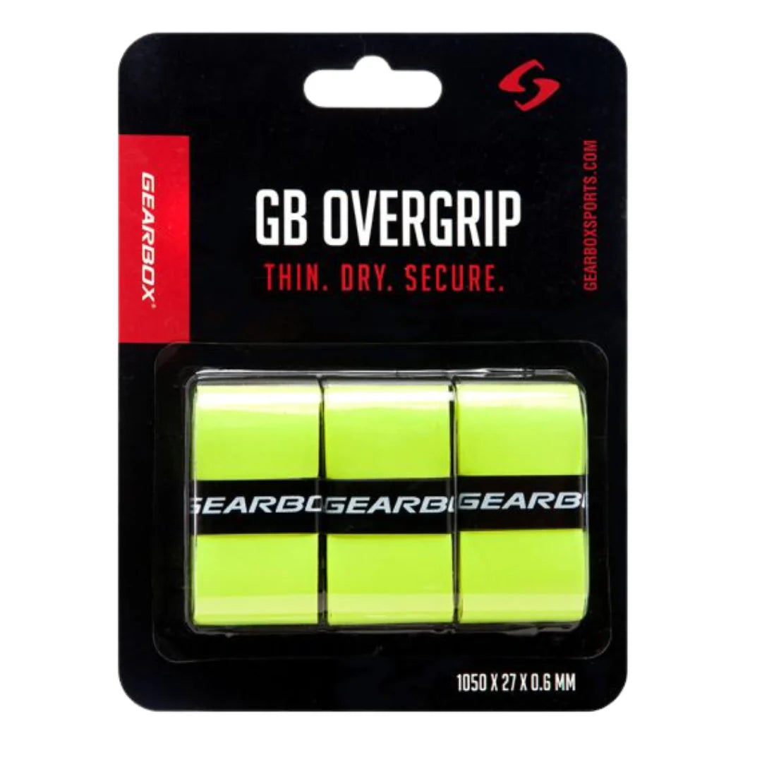 Gearbox Paddle Overgrip 3 pack - Neon Yellow