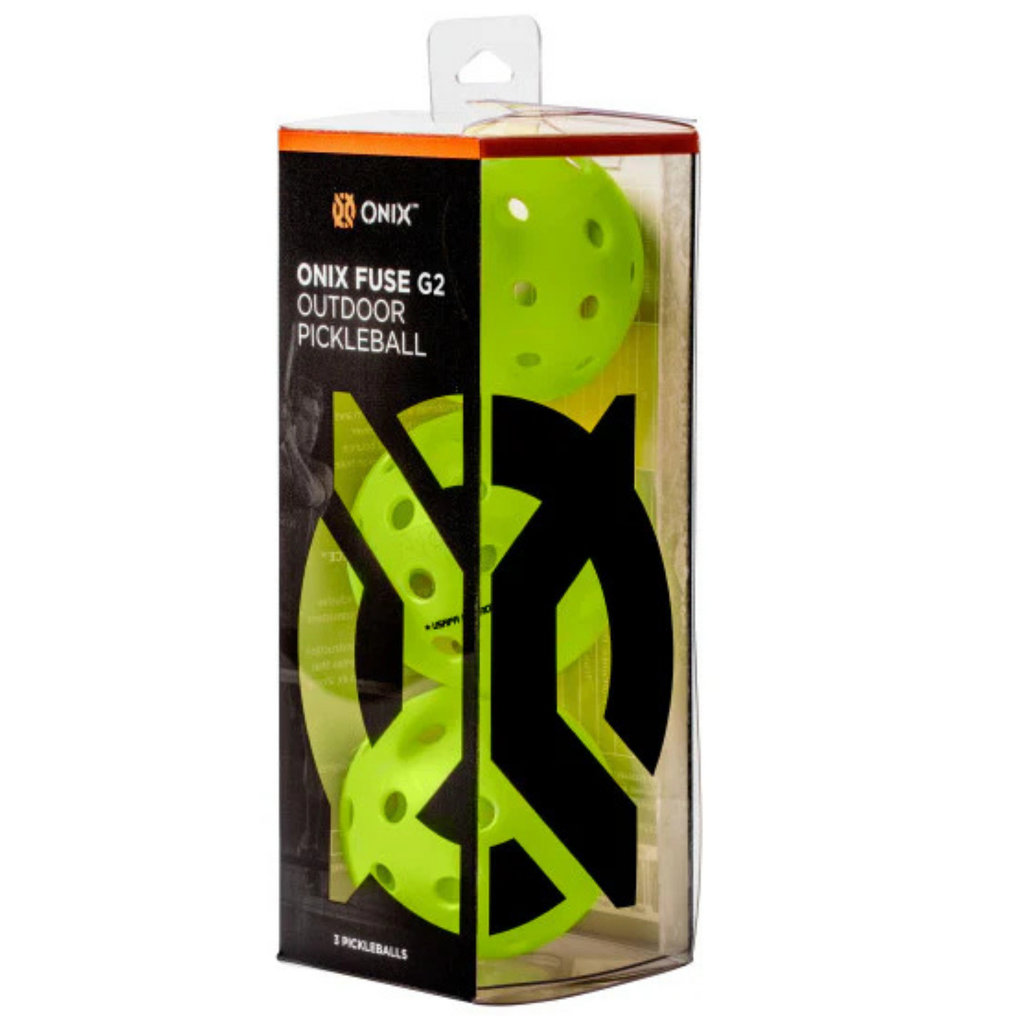 Onix Fuse G2 Outdoor Pickleballs 3 Pack - Neon Green