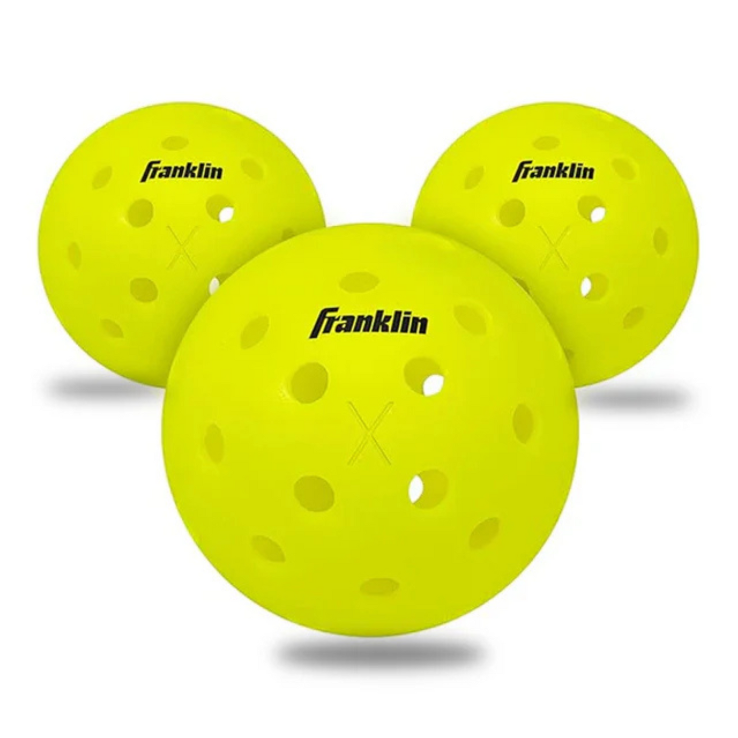 Franklin X-40 Outdoor 3 Pack Pickleballs - Optic Yellow