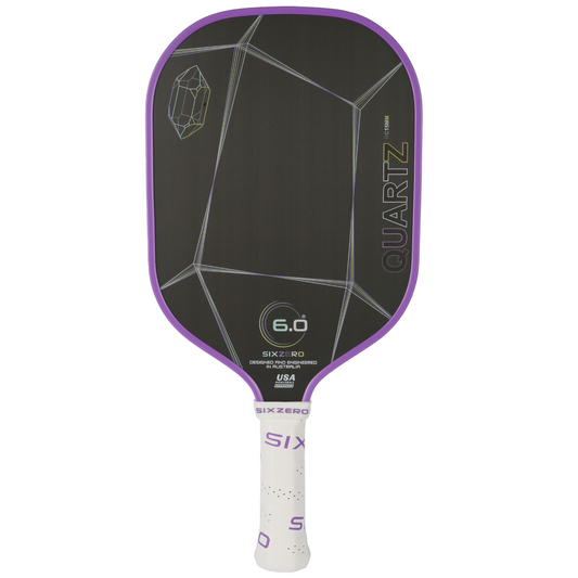 Six Zero Quartz 15mm Pickleball Paddle - Amethyst Purple
