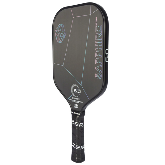 Six Zero Sapphire 2024 13MM Pickleball Paddle - Neon