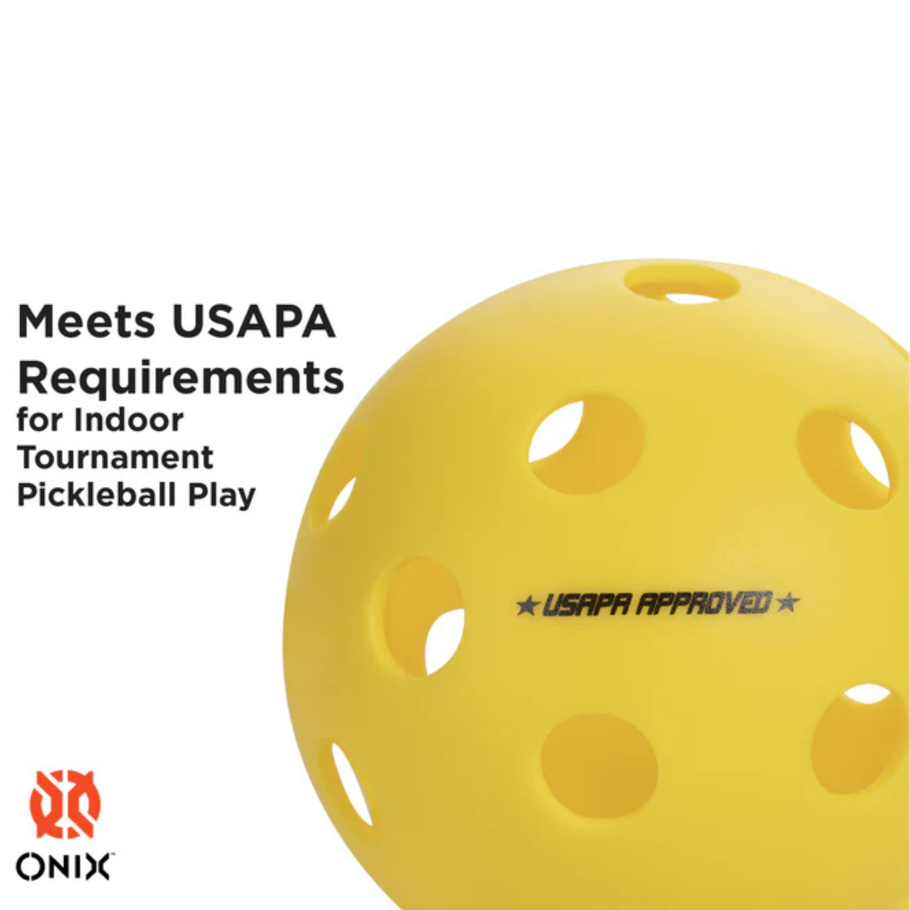 Onix Fuse Indoor Single Pickleball - Yellow