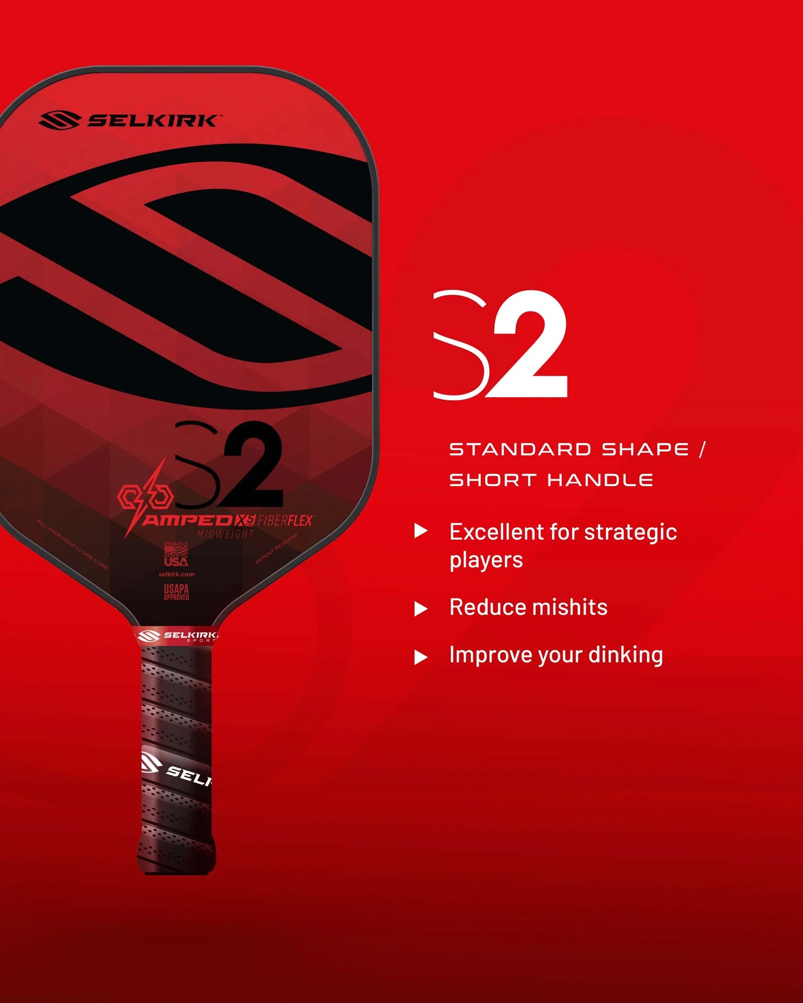Selkirk AMPED S2 Midweight Pickleball Paddle