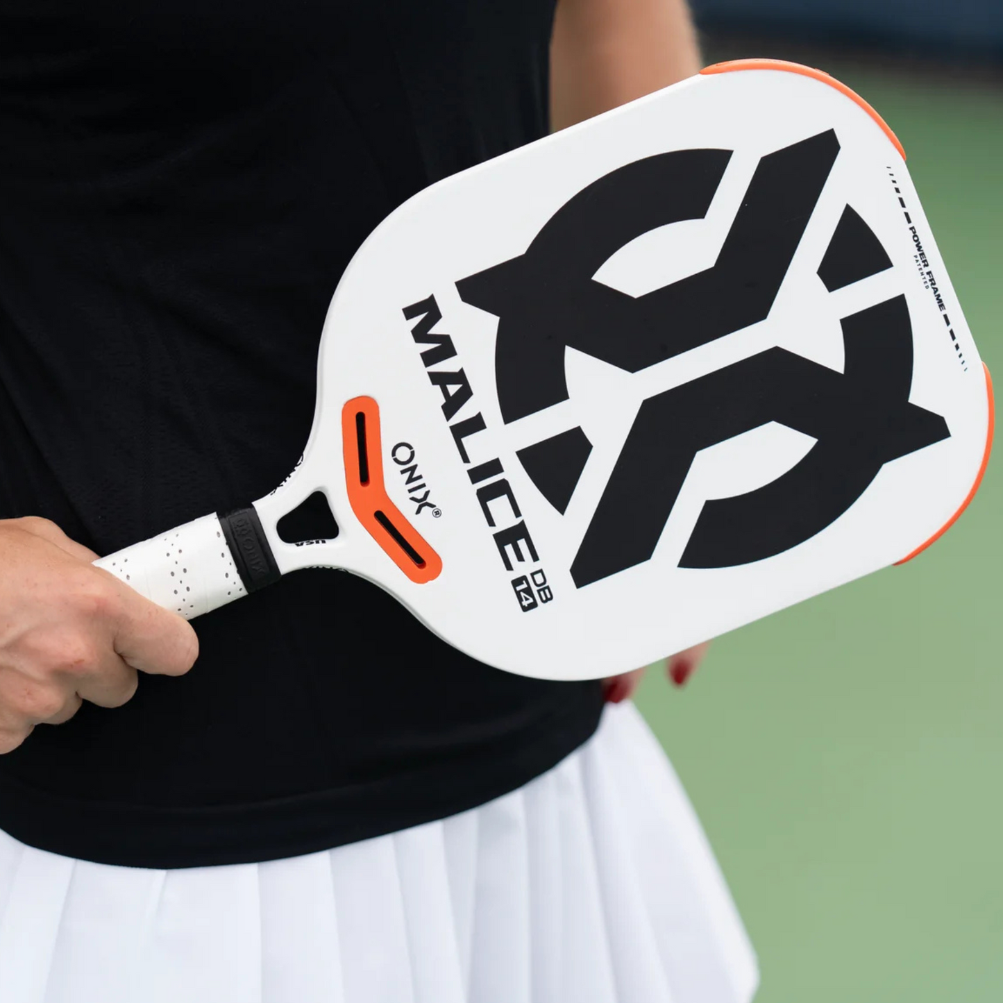 Onix Malice DB Open Throat Control 14mm Pickleball Paddle - White