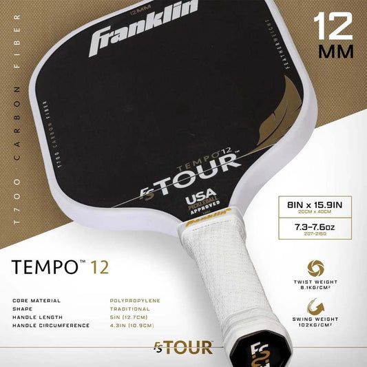 Franklin FS Tour Featherweight Series Tempo 12mm Pickleball Paddle