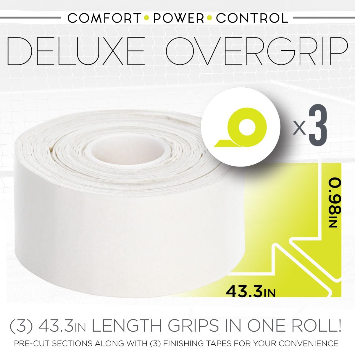 Franklin pickleball overgrips x3 White