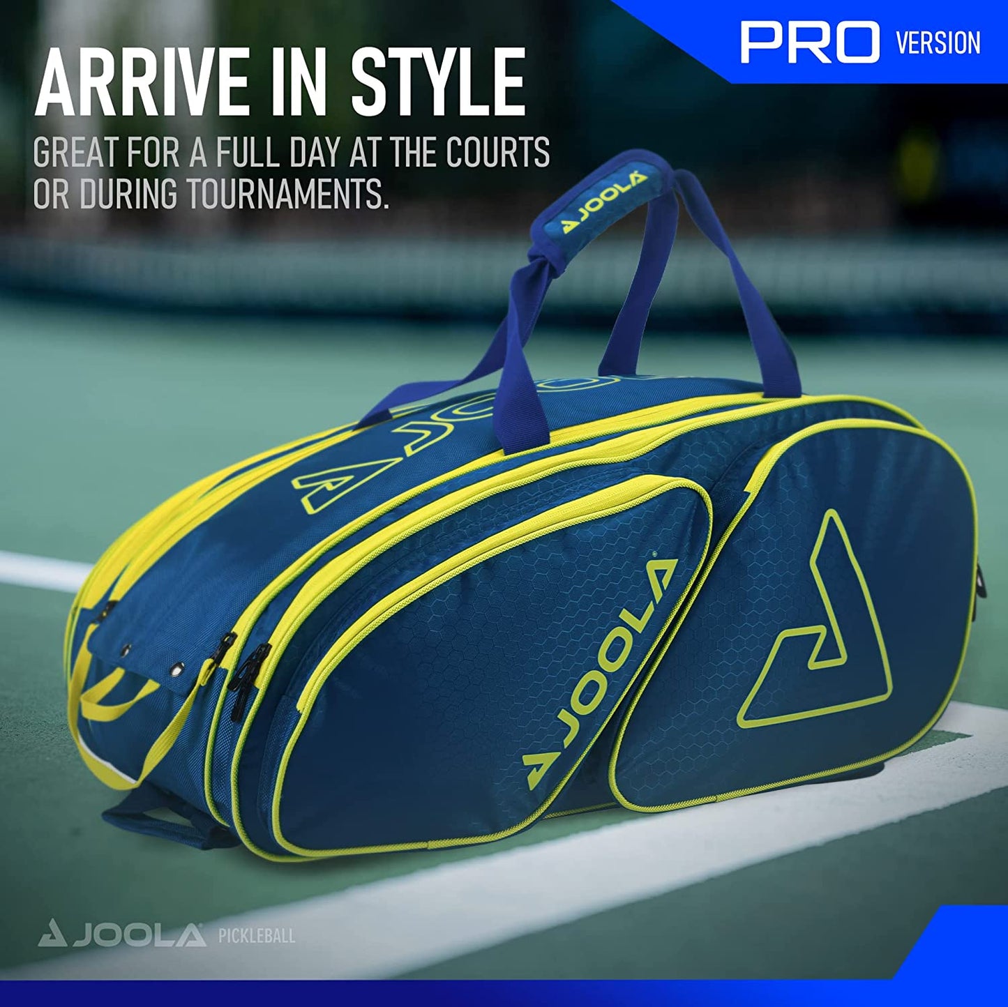 Joola Tour Elite Pro Pickleball Bag Navy/Yellow