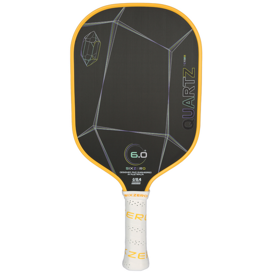Six Zero Quartz 15mm Pickleball Paddle - Citrine Yellow