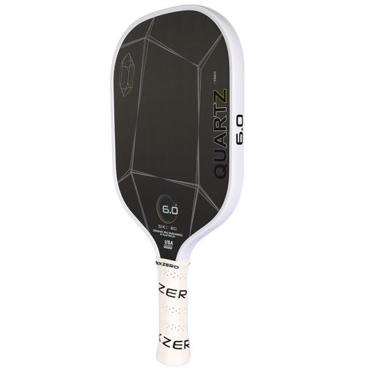 Six Zero Quartz 15mm Pickleball Paddle - Crystal White