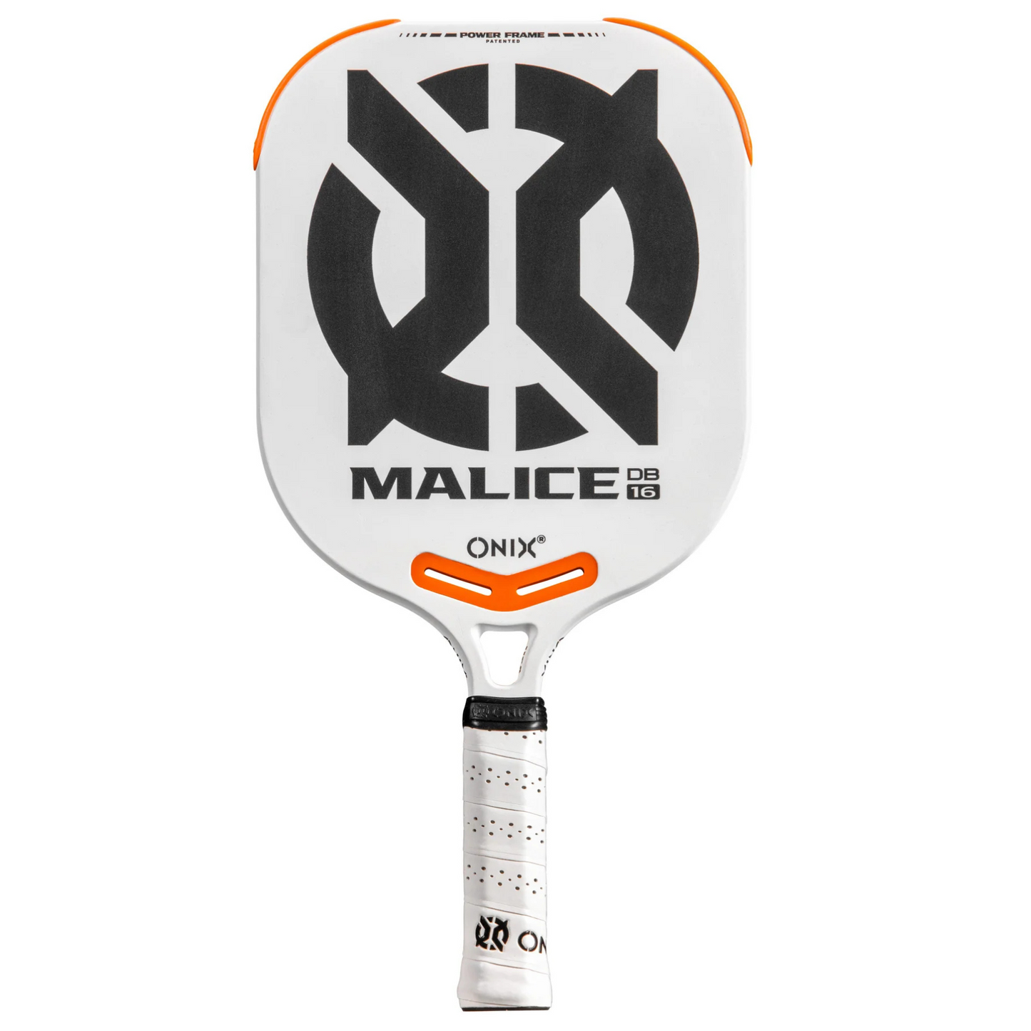 Onix Malice DB Open Throat Control 16mm Max Control Pickleball Paddle - White