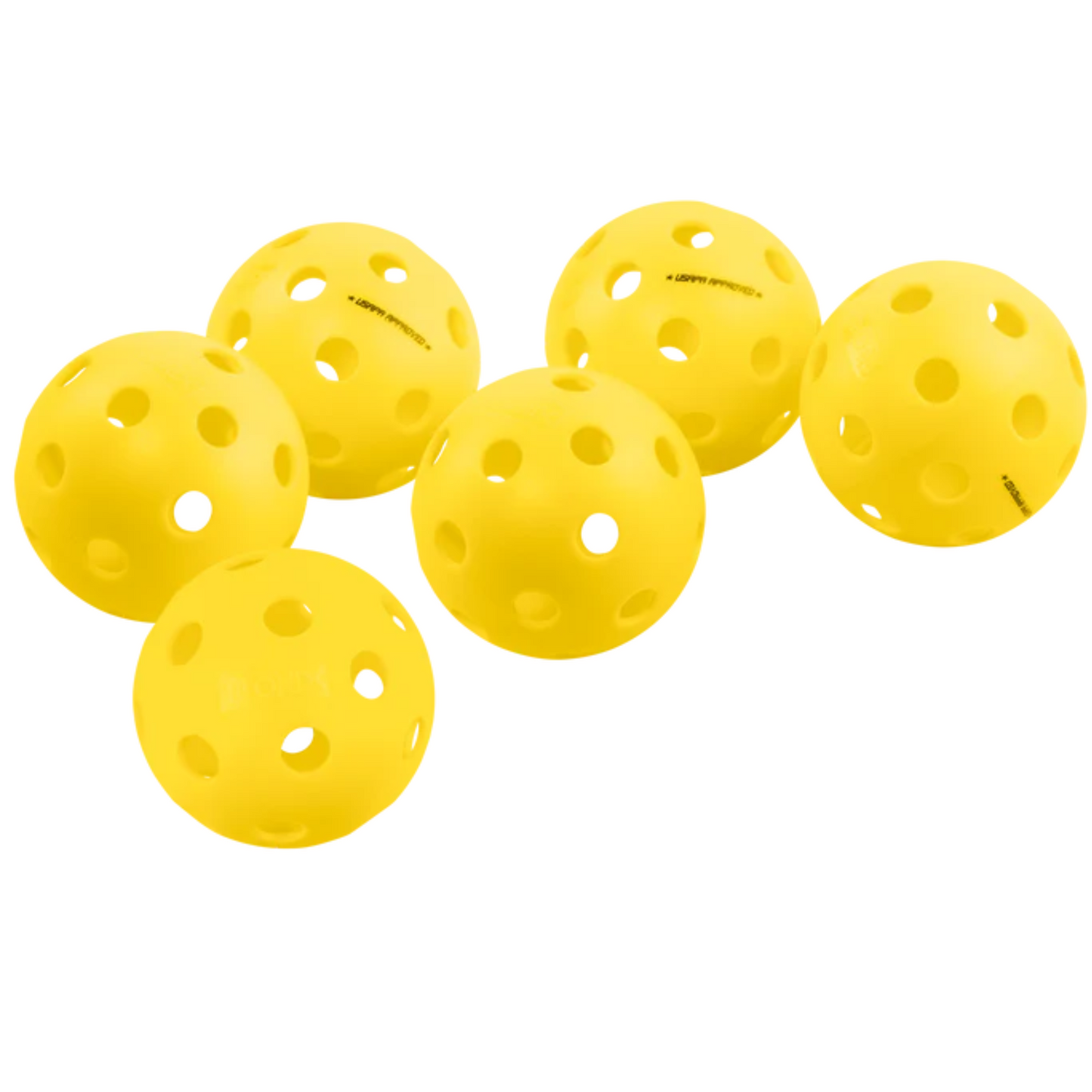 Onix Fuse Indoor Pickleballs 6 Pack - Yellow