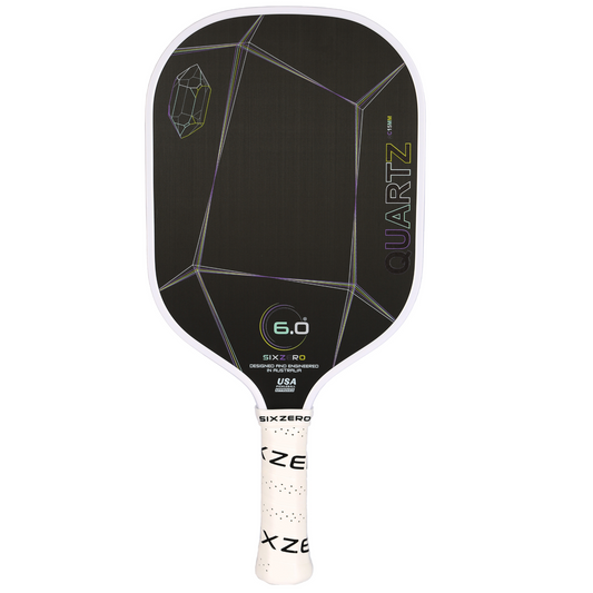 Six Zero Quartz 15mm Pickleball Paddle - Crystal White
