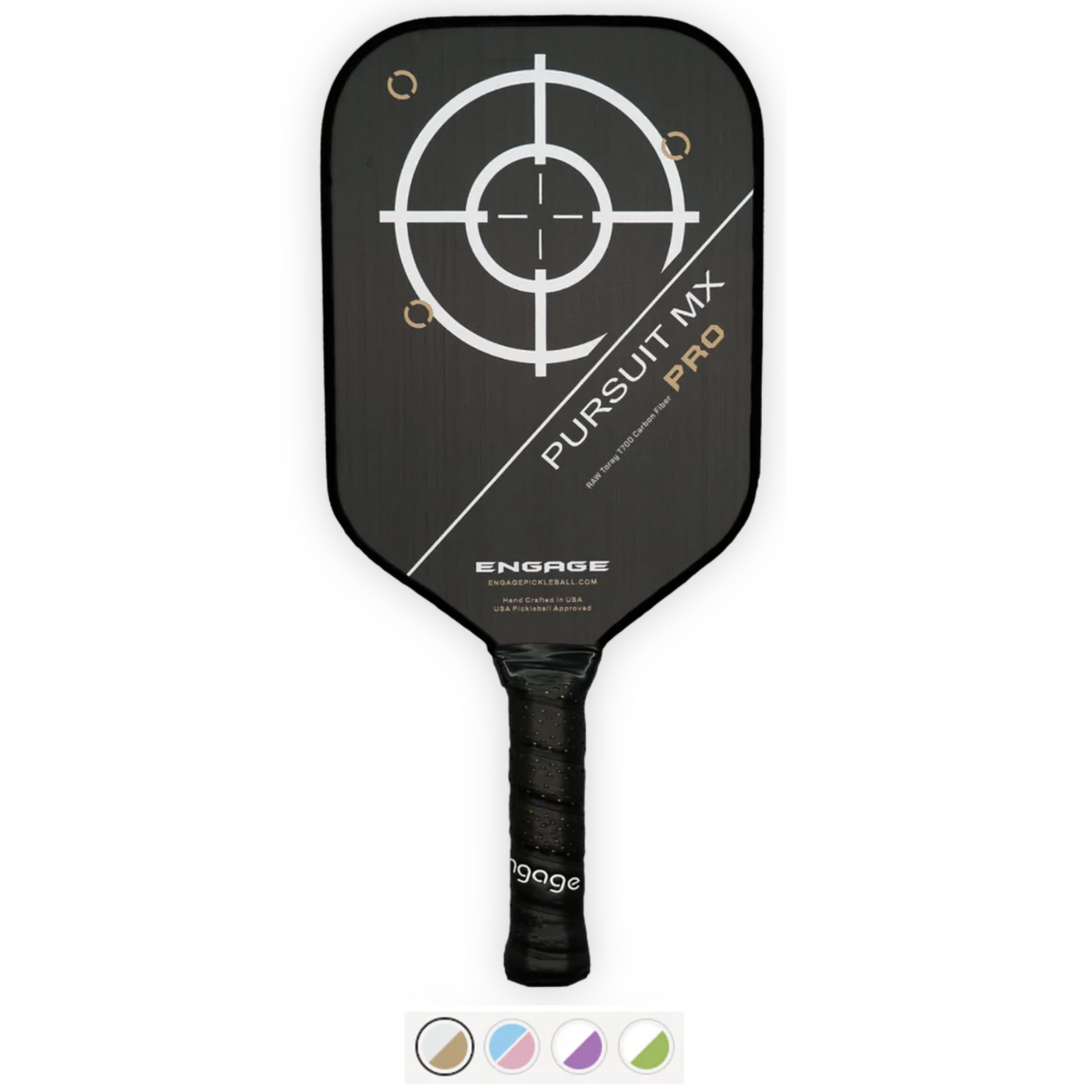 Engage Pursuit Pro MX | Raw T700 Carbon Fiber | Elongated Pickleball Paddle