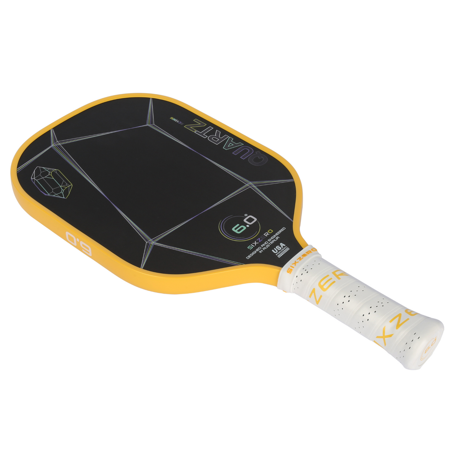 Six Zero Quartz 15mm Pickleball Paddle - Citrine Yellow