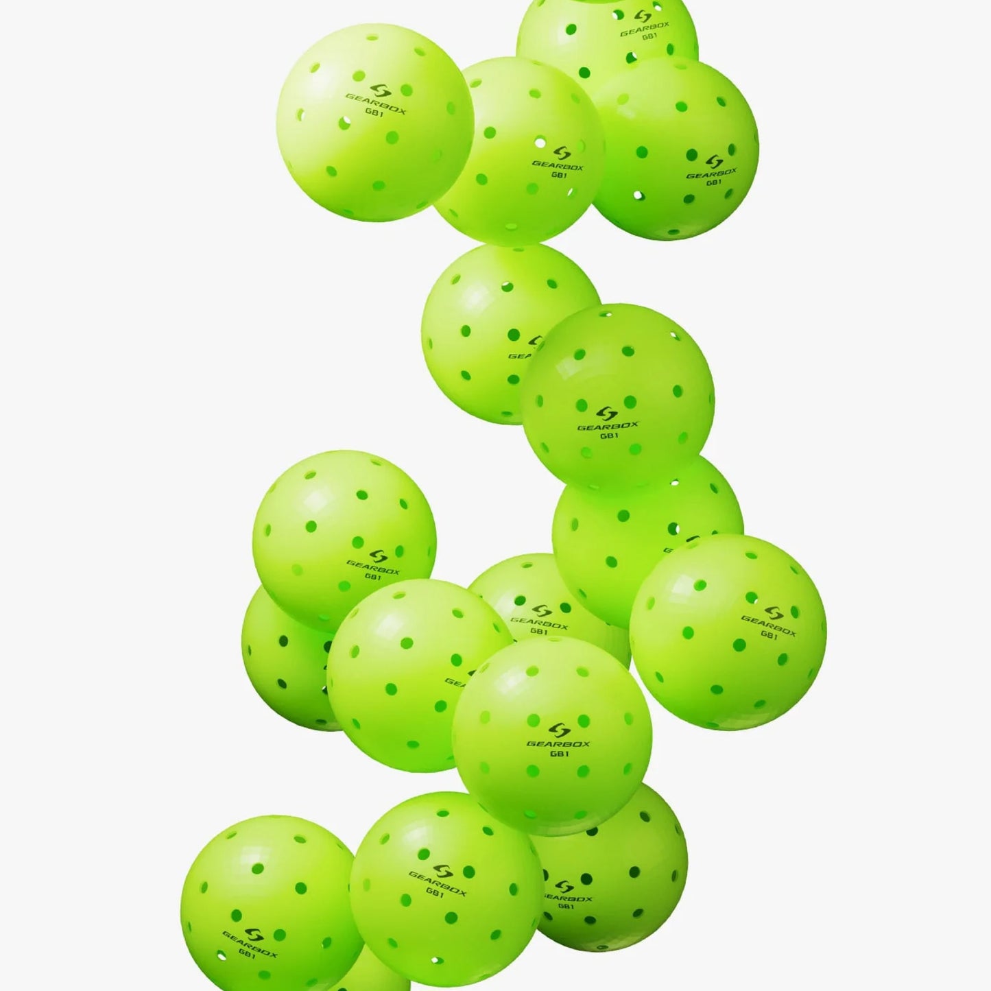 Gearbox GB1 Outdoor Pickleballs 3 Pack - Neon Green