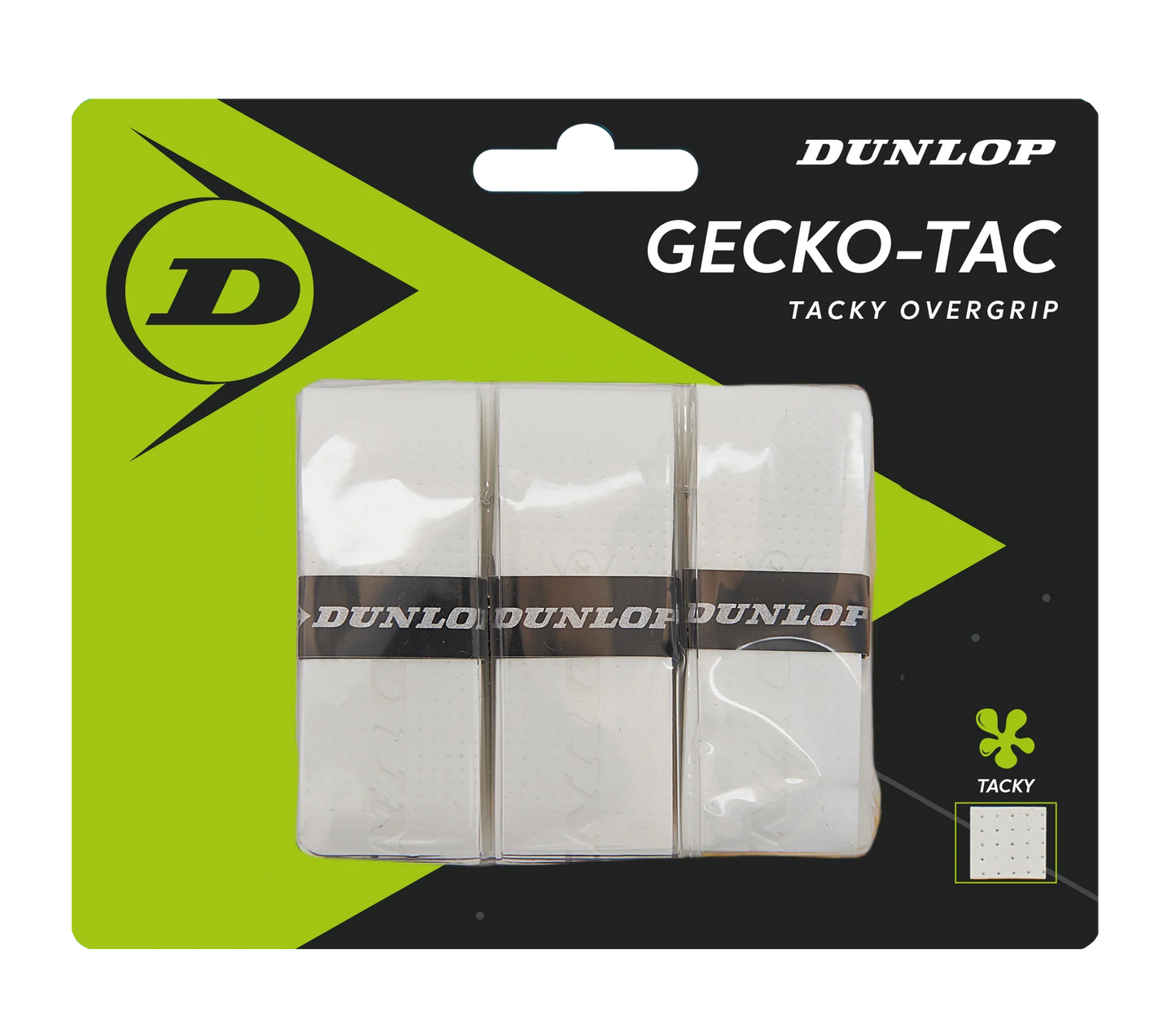 Dunlop Gecko Tac Tacky Overgrip 3 Pack - White