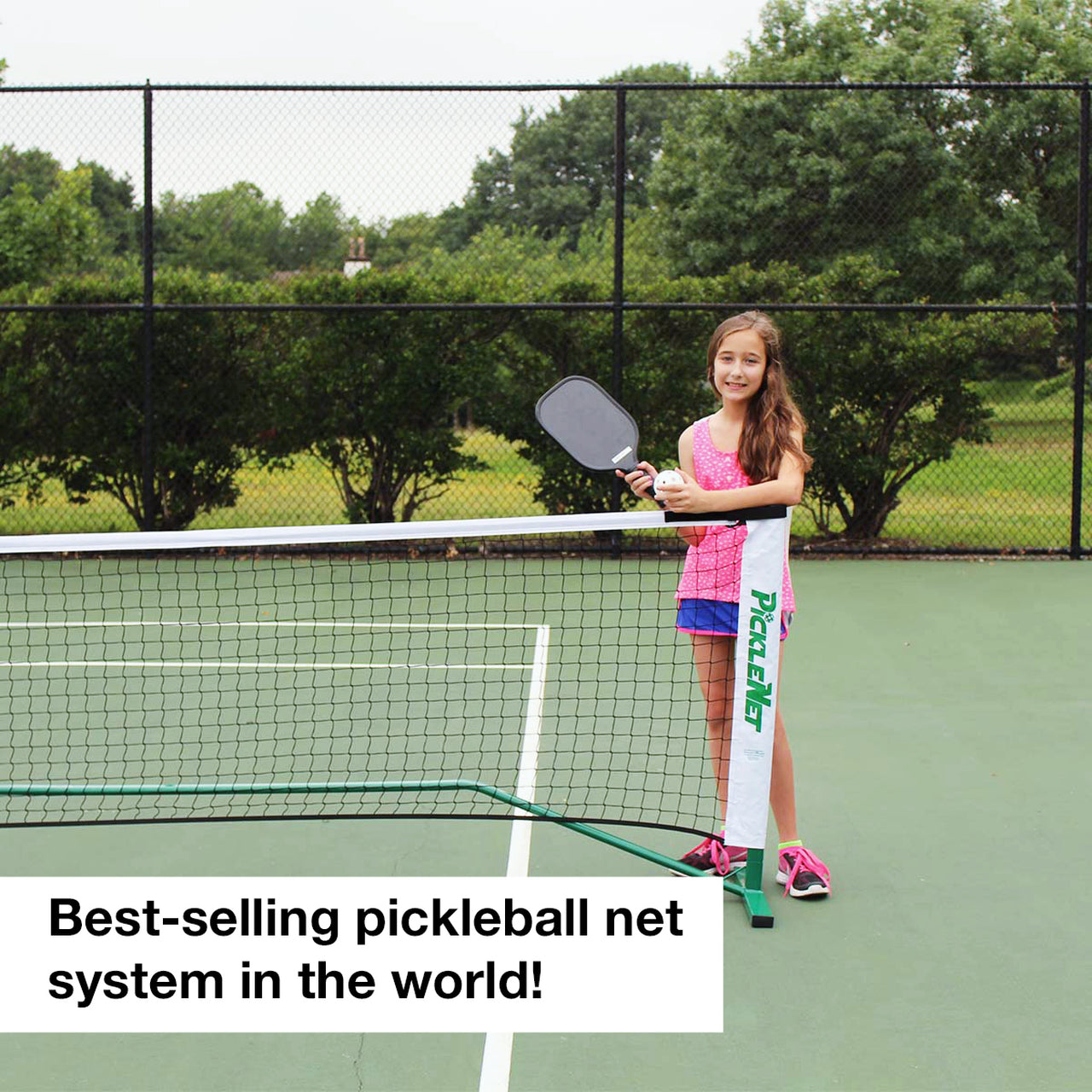 PickleNet Pickleball Net System Oval Poles - w/Carry Bag