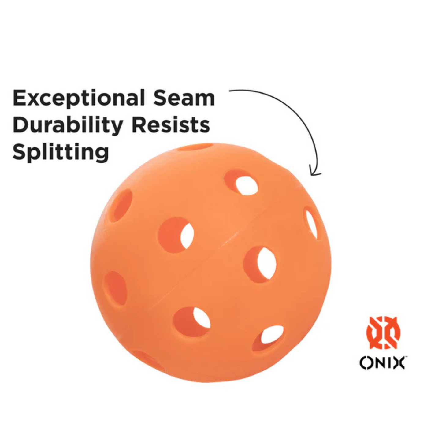Onix Fuse Indoor 3 Pack Pickleballs - Orange