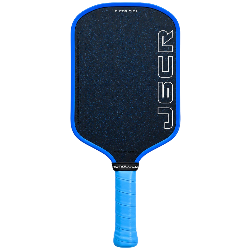 Honolulu J6CR Crystal Blue Endurance Surface Pickleball Paddle - Blue