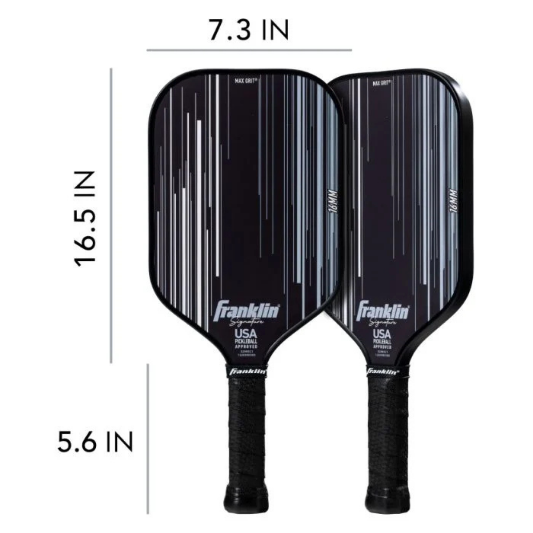 Franklin Signature Series Fiberglass 16mm with Maxgrit Pickleball Paddle