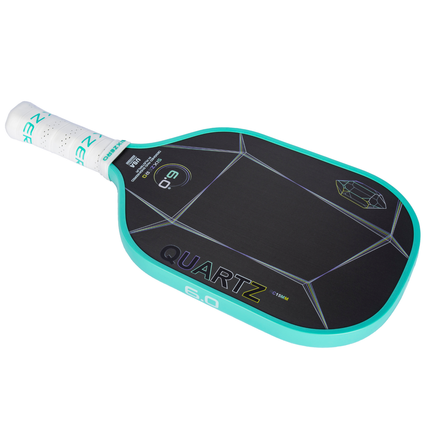 Six Zero Quartz 15mm Pickleball Paddle - Prasiolite Green