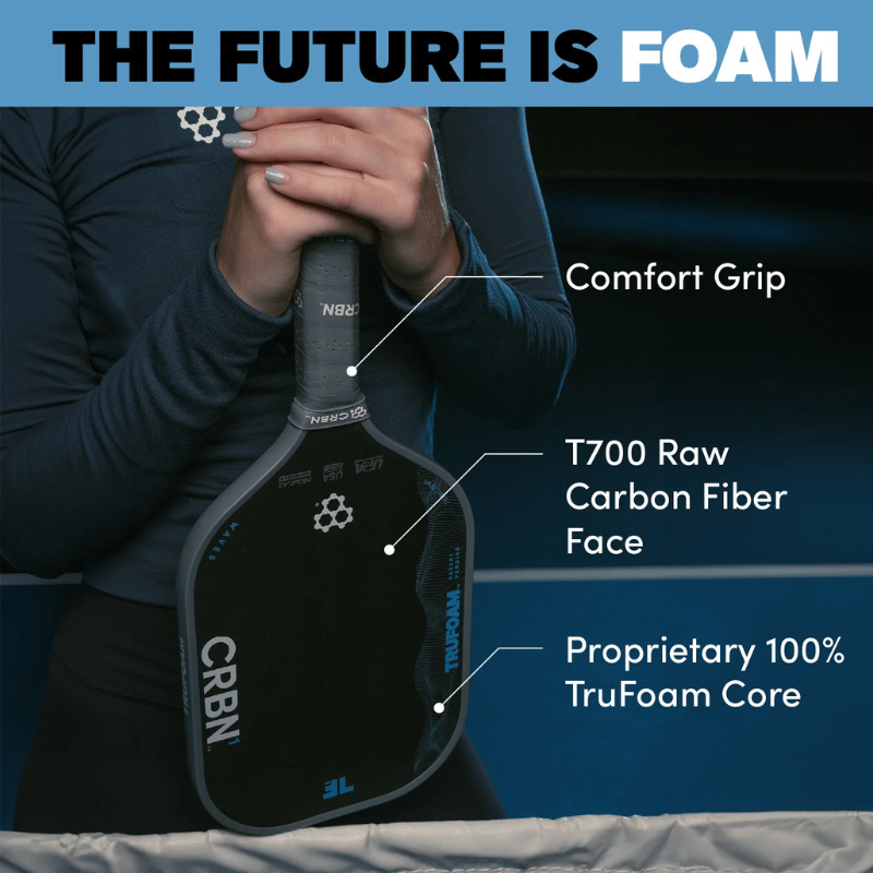CRBN⁴ TruFoam Waves Hybrid AeroCurve Pickleball Paddle
