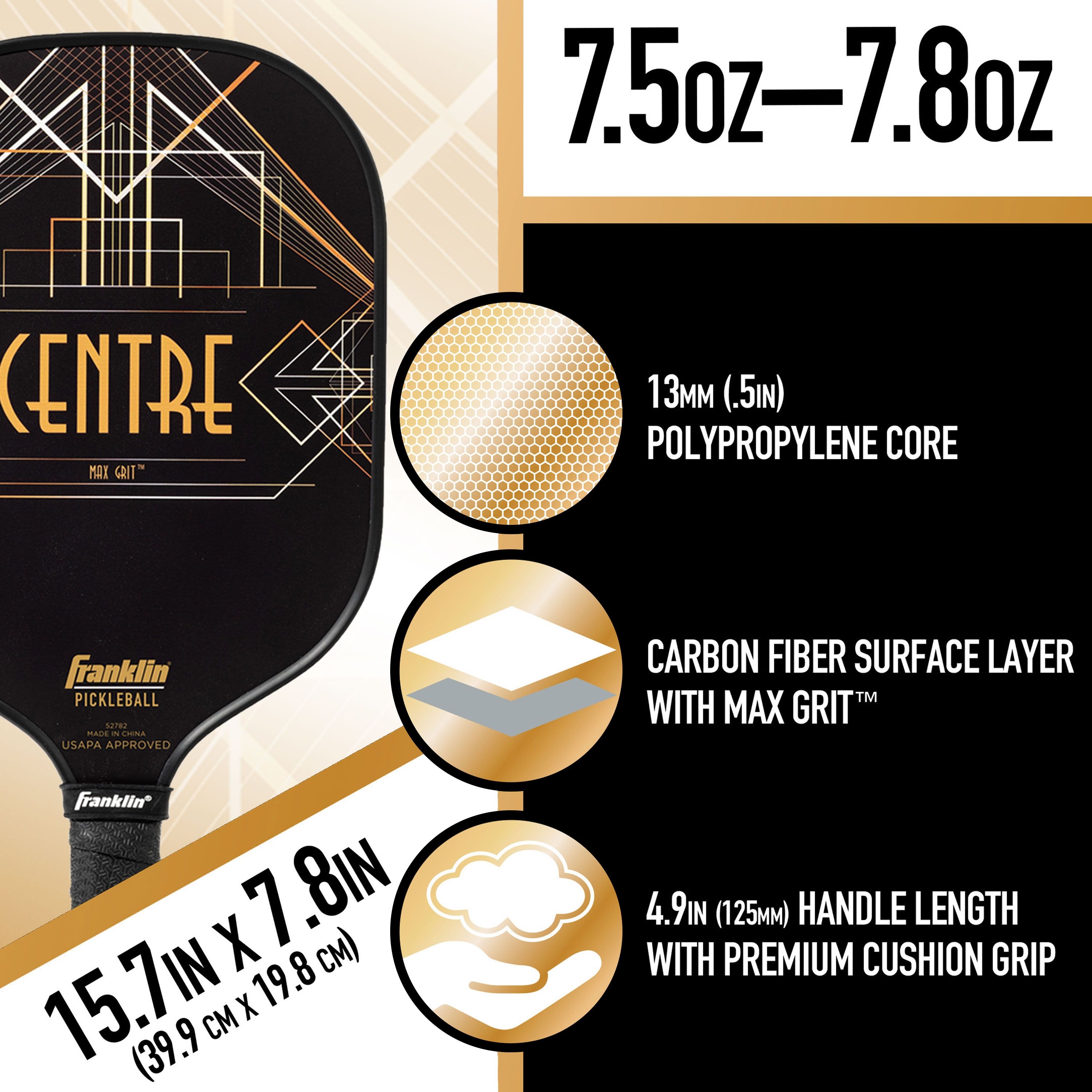 Franklin Aspen Kern Centre Carbon Fibre Paddle