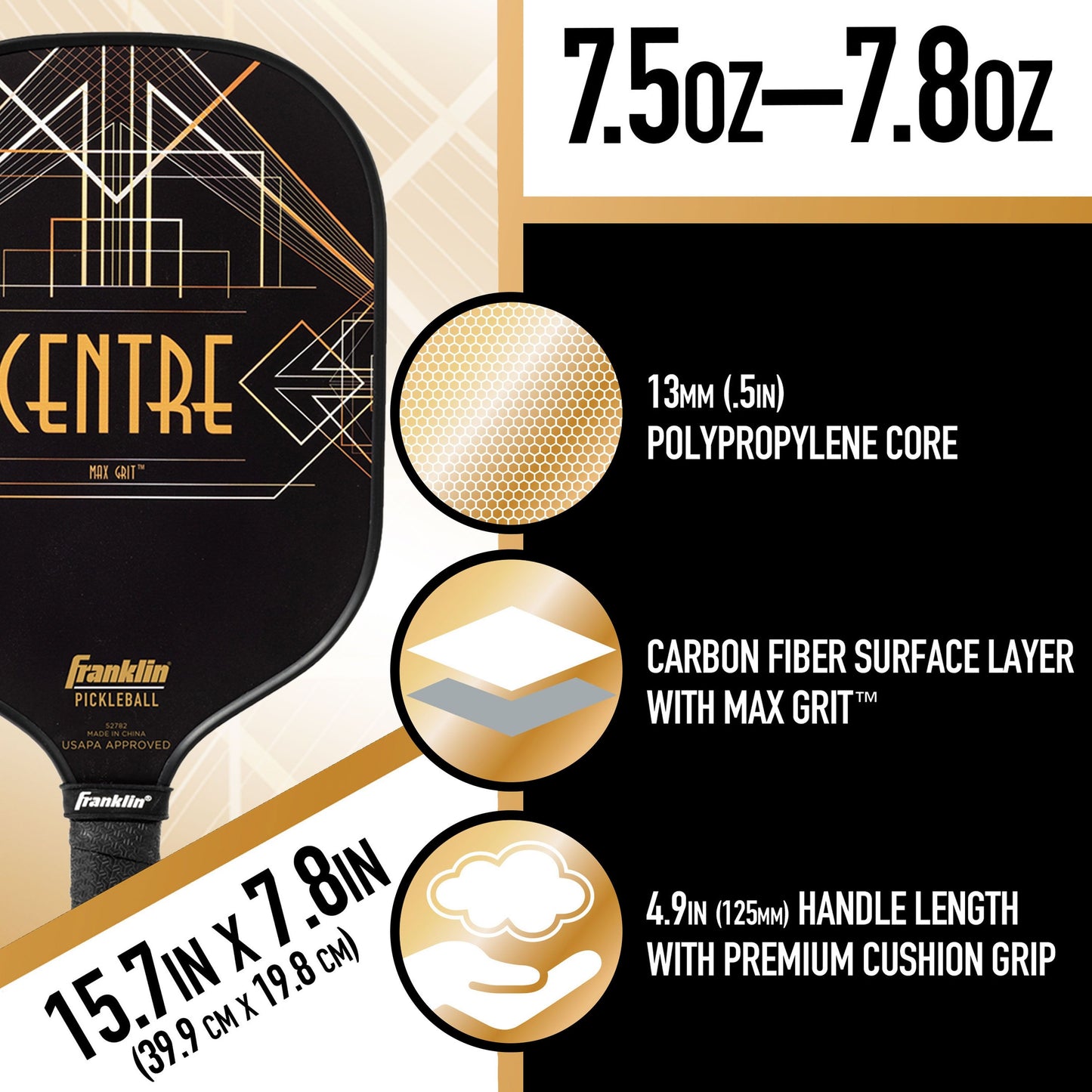 Franklin Aspen Kern Centre Carbon Fibre Paddle