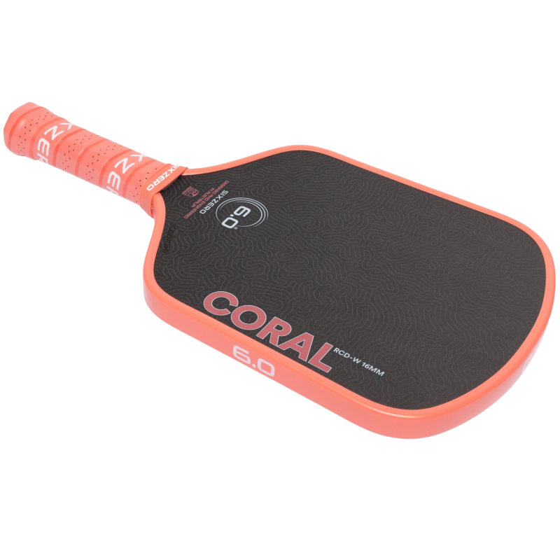 Six Zero Coral 16mm Widebody Pickleball Paddle