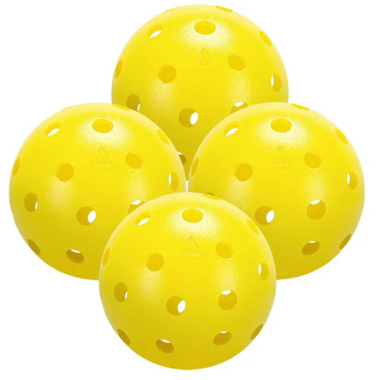 JOOLA Heleus Indoor/Outdoor Pickleballs 4 Pack - Yellow