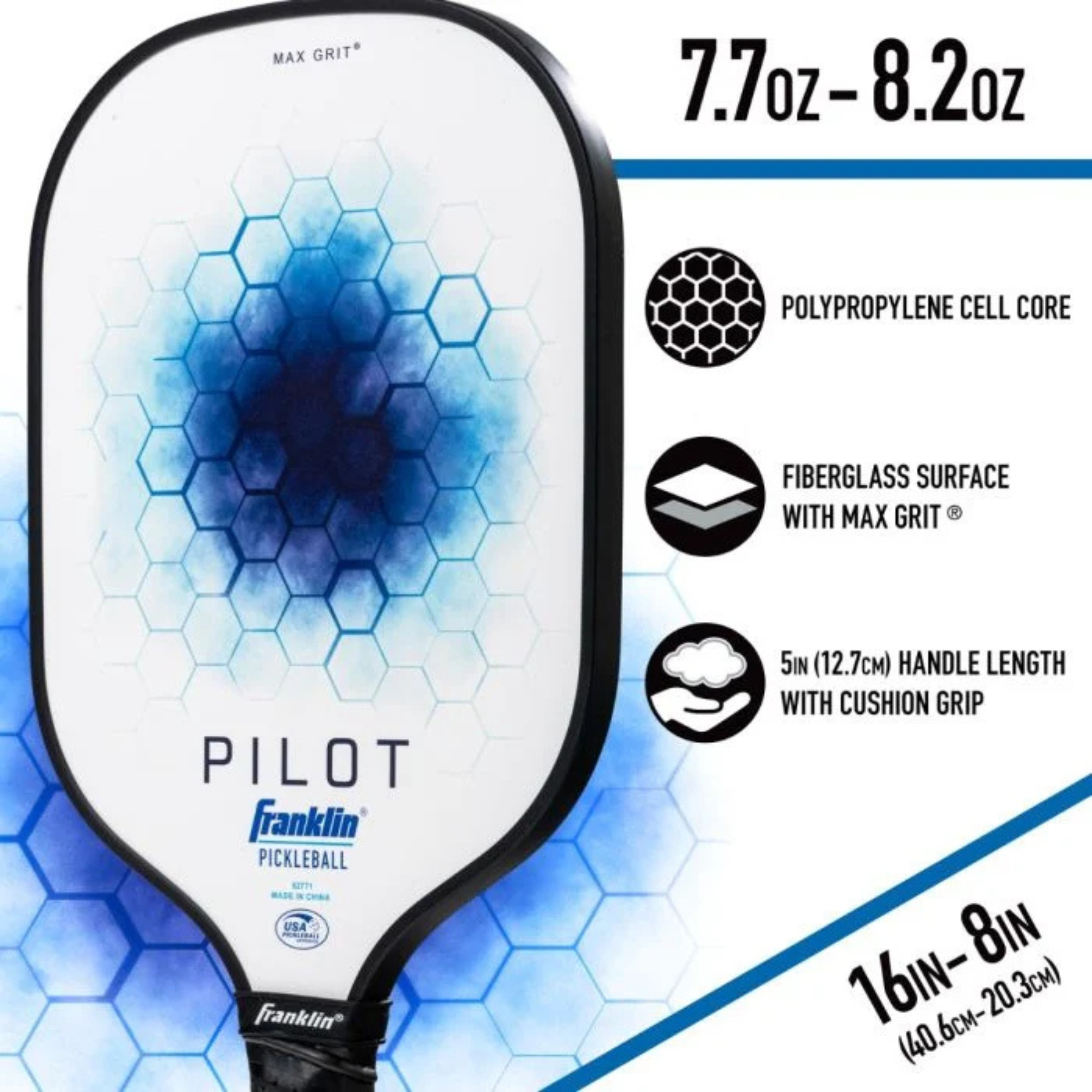 Franklin Pilot Series Fibreglass Pickleball Paddle with Maxgrit