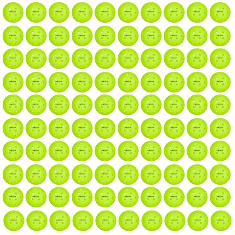 Franklin FS Pro Indoor 100 Pack Carton Pickleballs - Lime Green