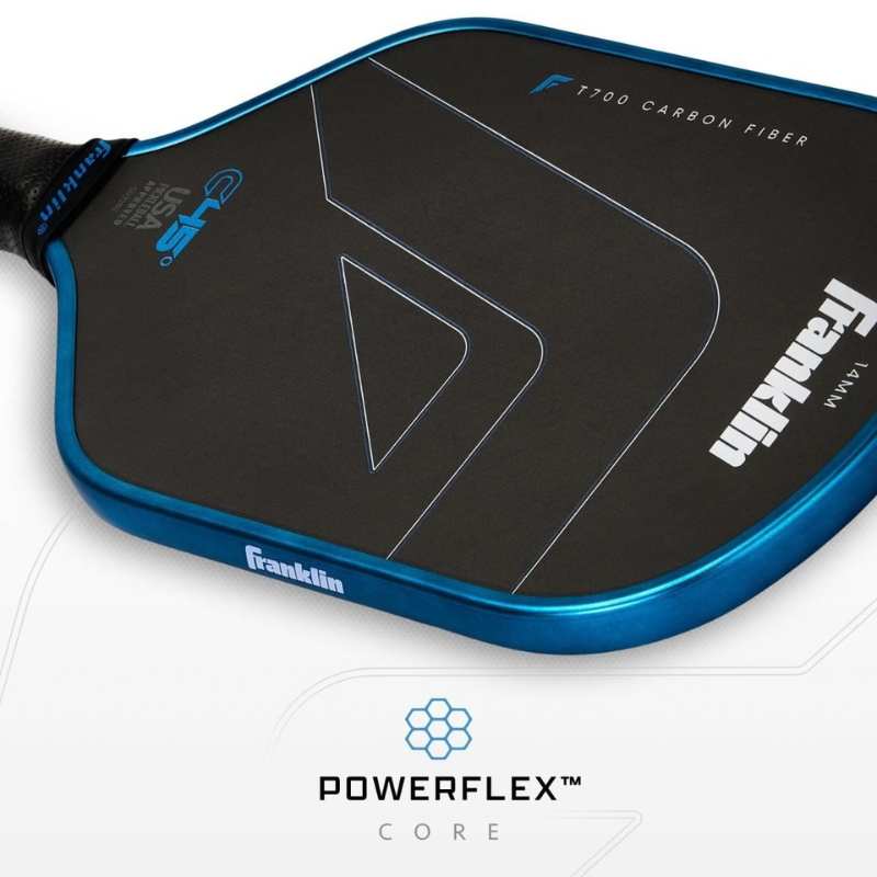 Franklin C45 Carbon Fiber Hybrid 14mm Pickleball Paddle - Blue