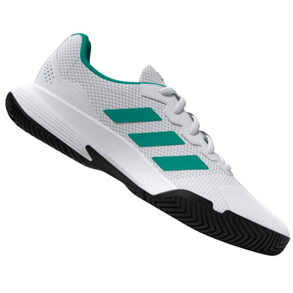 Adidas Gamecourt 2.0 Mens Tennis Shoes - Footwear White/Pure Teal/Core Black